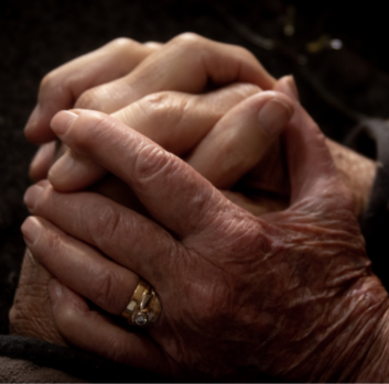 Closeup of hands holding