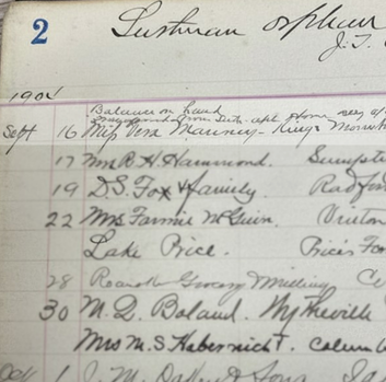 And old donation log shows the name of Vera Mauney